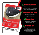 Trainer Armour Big Toe Hole Preventer (Black)