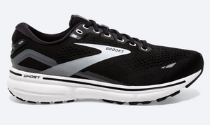 Brooks Men's Ghost 15 Black/Blackened Pearl/White (D Width) LIMITED SIZES