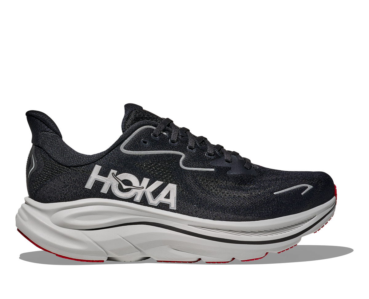 Hoka Men's Clifton 10 Black/Silver (D or 2E Width) NEW Spring 2026
