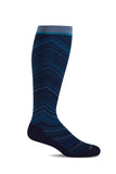 Women's Full Flattery (Wide Calf Fit) Compression Socks (15-20mmHG) Navy by Sockwell