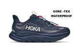 Hoka Women's Clifton 11 GTX Gore-Tex Waterproof Varsity Navy/Burnt Red (B Width)