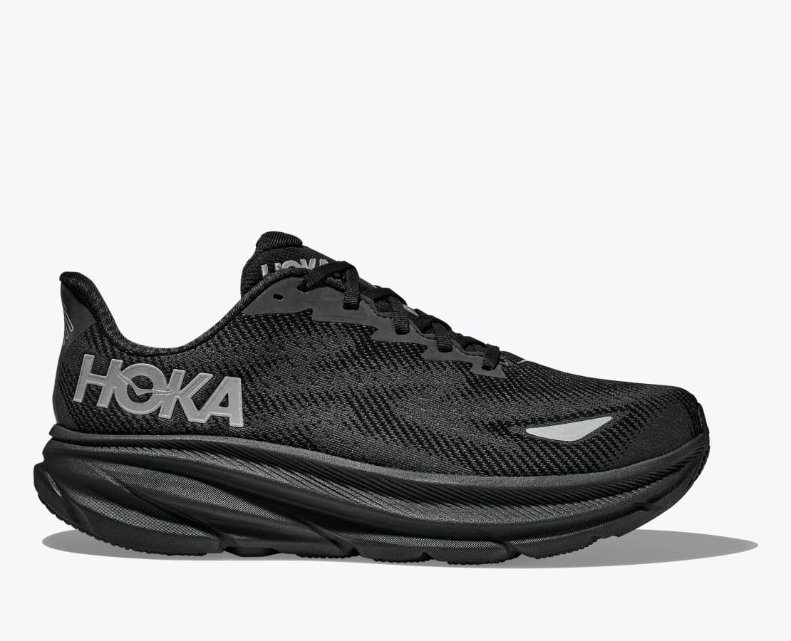 Hoka Men's Clifton 9 GTX Waterproof GORE-TEX Black Up to Size 15