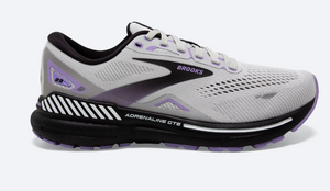 Brooks Women's Adrenaline GTS 23 Grey/Black/Purple (B Width) ONLY SIZE 10.5 AVAILABLE