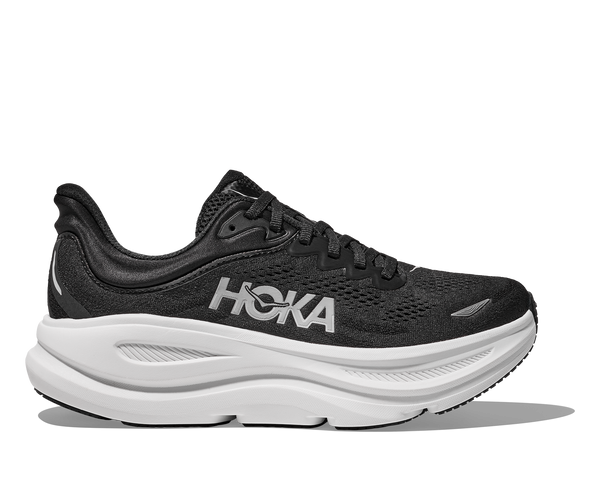 Hoka Men's Bondi 9 Black & White (D, 2E or 4E Width) – Mass