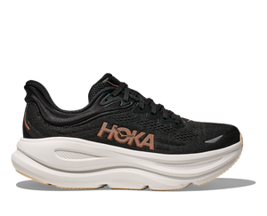 Hoka Women's Bondi 9 Black/Rose Gold (B Width) VERY LIMITED SIZES Hoka Women's Bondi 9 Black/Rose Gold (B Width) VERY LIMITED SIZES