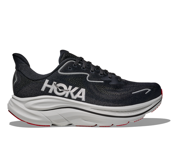 Hoka Men's Clifton 10 Black/Silver (D or 2E Width) NEW Spring 2026
