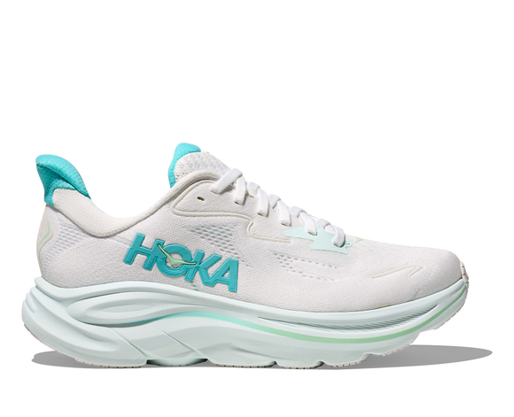 Hoka Women's Clifton 10 White/Cielo Blue (B & D Width) NEW 2025