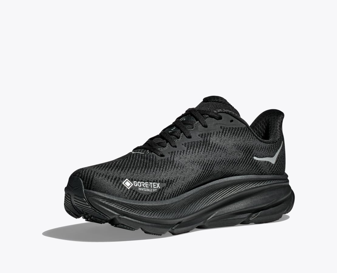 Hoka Men's Clifton GTX Waterproof GORE-TEX Black Up to Size 15