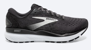 Brooks Men's Ghost 16 Black/Grey/White (D or 2E Width) NEW 2024