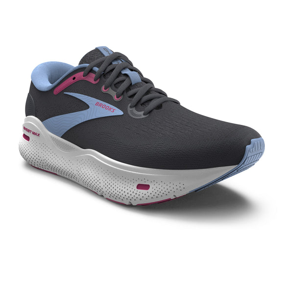 Brooks Women's Ghost Max Running Shoe Ebony/Open Air/Lilac (B Width) NEW FALL 2023 STYLE