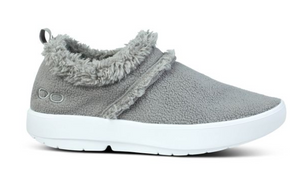 Oofos Women's OOcoozie Eezee Low Slipper - Slate Sherpa ONLY SIZE 8