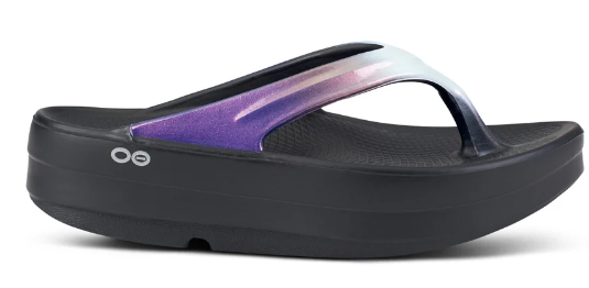 Oofos Women's  Oomega Oolala Flip Flop Calypso PLATFORM STYLE