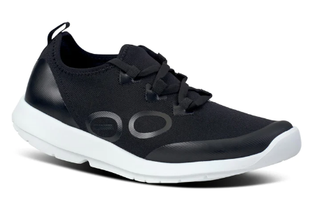 Oofos Men's OOMG Sport LS Shoe White/Black ONLY SIZE 10 AVAILABLE