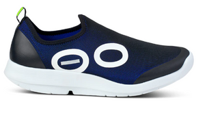 Oofos Men's OOMG Sport Low Shoe White/Navy ONLY SIZE 11.5 AVAILABLE