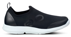 Oofos Women's OOMG Sport Low Shoe White/Black ONLY SIZE 7 AVAILABLE
