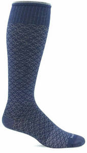 Women's Featherweight Fancy Compression Socks (15-20mmHG) Denim by Sockwell