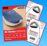 Brit Patch/Trainer Armour Big Toe Hole Preventer (Black)