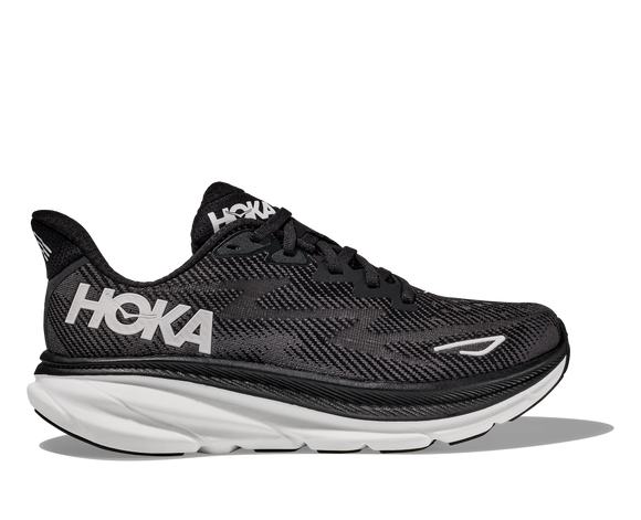 Hoka Women's Clifton 9 Black/White (B & D Width) VERY LIMITED SIZES