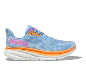 Hoka Women's Clifton 9 Airy Blue/Ice Water (B & D Width) ONLY SIZES 6B or 10D AVAILABLE