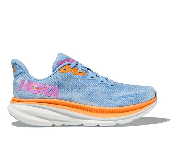 Hoka Women's Clifton 9 Airy Blue/Ice Water (B & D Width) ONLY SIZES 6B or 10D AVAILABLE
