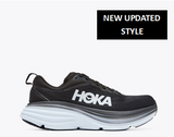 Hoka Women's Bondi 8 Black/White (B & D Width)