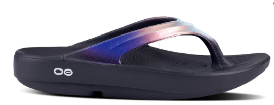 Oofos Oolala Luxe Women's Flip Flop (Black & Calypso)