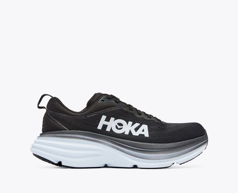 Hoka Men's Bondi 8 Black/White (D, 2E or 4E Width) Up to size 16