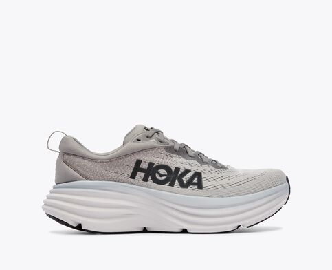 Hoka Men's Bondi 8 Sharkskin/Harbor Mist (D, 2E or 4E Width) Up to size 16 available.