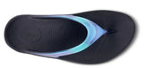 Oofos Oolala Luxe Women's Flip Flop (Black & Atlantis Blue)