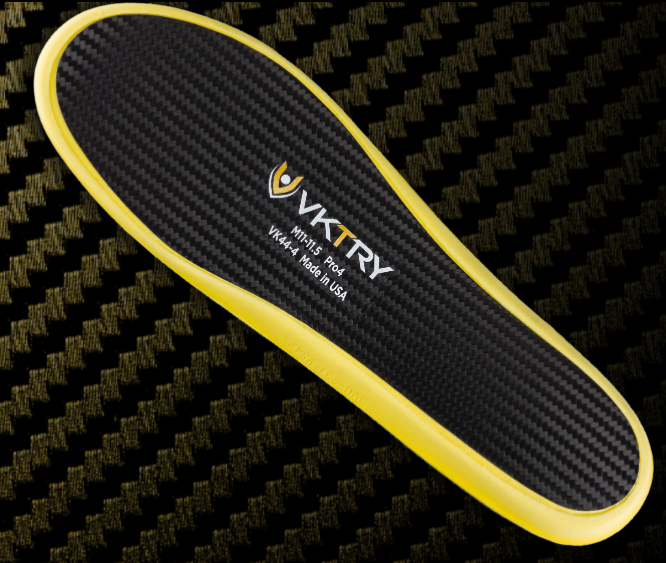 Men's VKTRY VK Gold Carbon Fiber Athletic Performance Insole Men's VKTRY VK Gold Carbon Fiber Athletic Performance Insole
